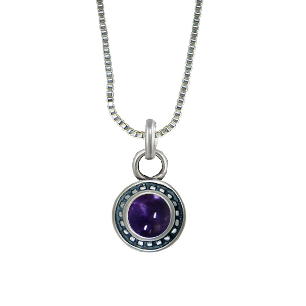 Sterling Silver Petite Little Iolite Pendant Necklace